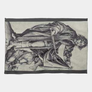Sint Martinus van Tours Graveerkunst Theedoek