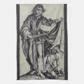 Sint Martinus van Tours Graveerkunst Theedoek (Verticaal)