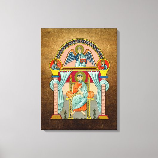 Sint Matteüs 6e eeuw religieus icoon Canvas Afdruk (Voorkant)