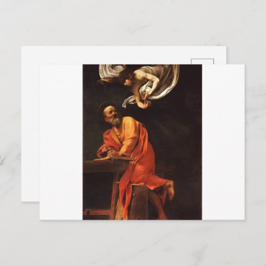 Sint-Matthew, Caravaggio Briefkaart (Voorkant / Achterkant)