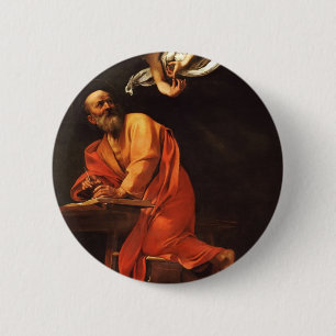 Sint-Matthew, Caravaggio Ronde Button 5,7 Cm