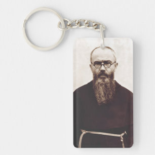 Sint Maximiliaan Kolbe Pools katholiek priester Sleutelhanger