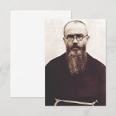 Sint Maximilian Kolbe Pools katholiek priester Bedankkaart (Voorkant / Achterkant)