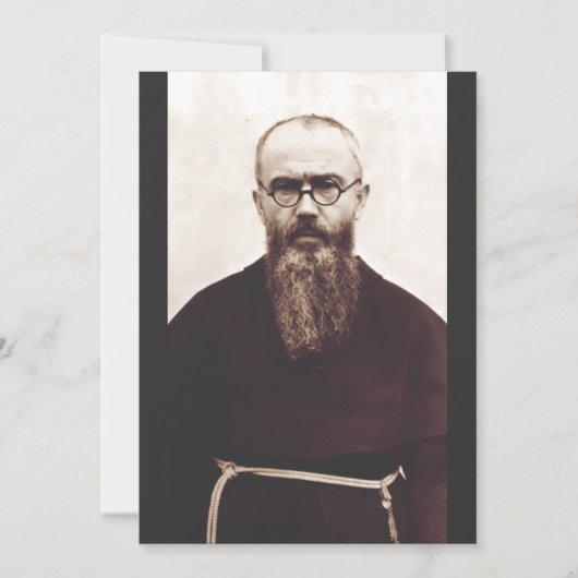 Sint Maximilian Kolbe Pools katholiek priester Kaart (Voorkant)