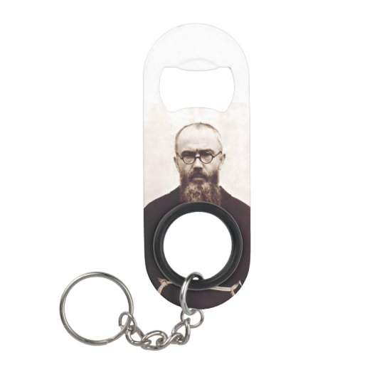 Sint Maximilian Kolbe Pools katholiek priester Mini Flessenopener (Voorkant)
