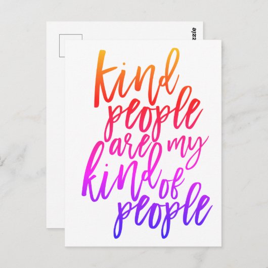 Sint Mensen zijn mijn soort mensen, Kindness citee Briefkaart (Voorkant / Achterkant)