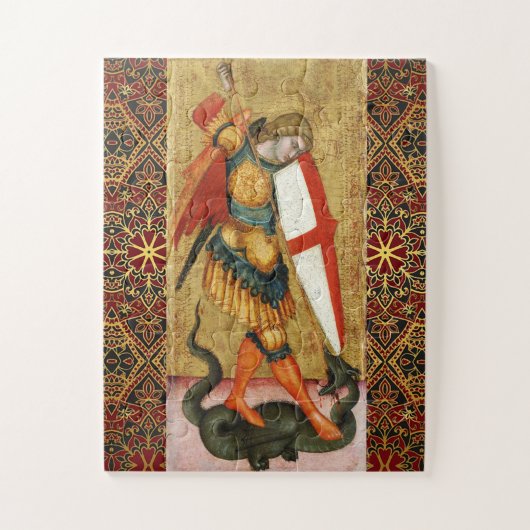 Sint Michael Archangel en Dragon Sienese Legpuzzel (Verticaal)