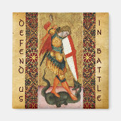 Sint Michael Archangel en Dragon Sienese Magneet (Voorkant)