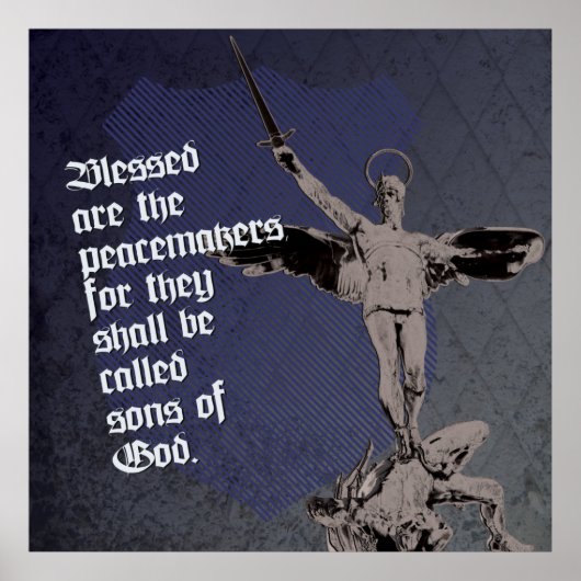 Sint-Michael Archangel Poster - Politieschild (Voorkant)