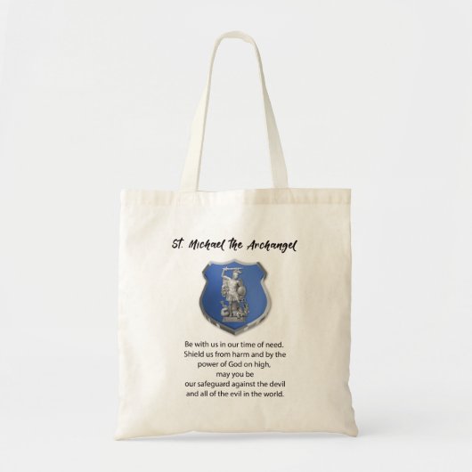 Sint-Michael Archangel Prayer Denken aan jou Tote Bag (Voorkant)