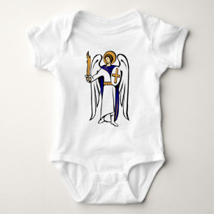 Sint-Michael Baby Creeper met gebed op de keerzijd Romper