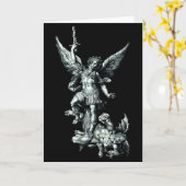 Sint Michael de Aartsengel die Satan Christus vers Kaart (Gele Bloem)