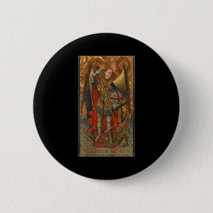 Sint Michael de Aartsengel die Satan Christus vers Ronde Button 5,7 Cm