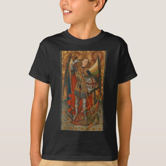 Sint-Michaël de Aartsengel die Satan Christus vers T-shirt (Voorkant)