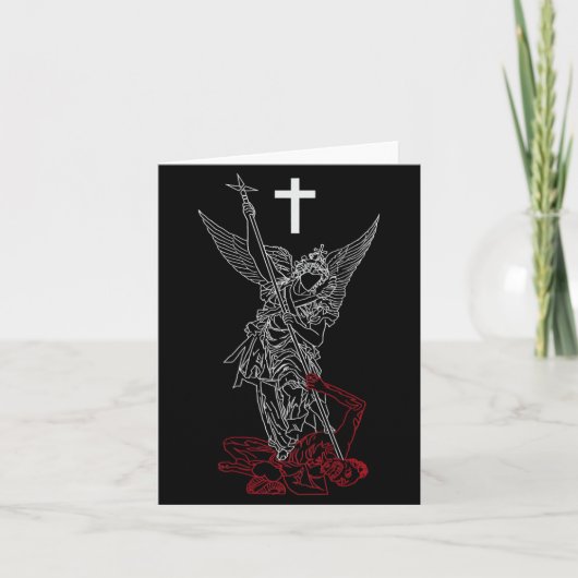 Sint-Michaël de Aartsengel die Satan verslaat Kaart (Voorkant)