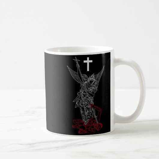 Sint-Michaël de Aartsengel die Satan verslaat Koffiemok (Rechts)