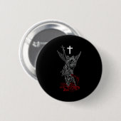 Sint-Michaël de aartsengel die satan verslaat Ronde Button 5,7 Cm (Voorkant /achterkant)