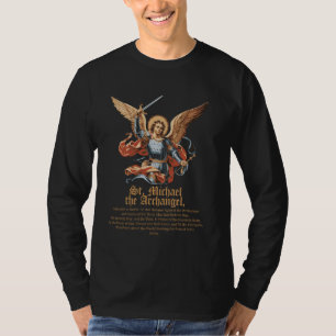 Sint-Michaël de Aartsengel Gebed Katholiek Christu T-shirt