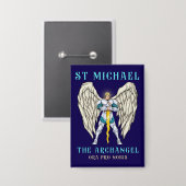 Sint-Michaël de Aartsengel Katholiek Gebed Button (Voorkant / Achterkant)