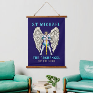 Sint-Michaël de Aartsengel Katholiek Gebed Hangend Wandkleed