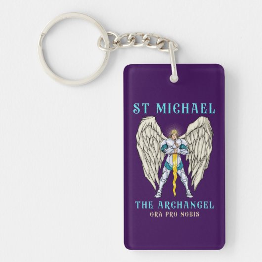 Sint-Michaël de Aartsengel Katholiek Gebed Sleutelhanger (Voorkant)