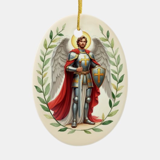 Sint-Michaël de Aartsengel Katholiek Keramisch Ornament (Voorkant)