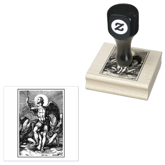 Sint-Michaël de aartsengel Katholiek Religieus Rubberstempel (Gestempeld)