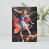 Sint-Michaël de Aartsengel met Gebed Informatiekaartje (Staand voorkant)