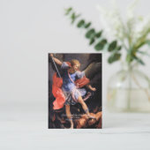 Sint-Michaël de Aartsengel met Gebed Informatiekaartje (Staand voorkant)