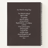 Sint-Michaël de Aartsengel met Gebed Notitieboek (Achterkant)