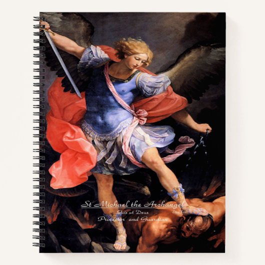 Sint-Michaël de Aartsengel met Gebed Notitieboek (Voorkant)