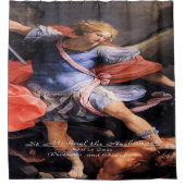 Sint Michael De aartsengel Quis ut Deus Douchegordijn (Voorkant)