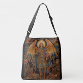 Sint-Michaël de aartsengel Religieus Katholiek Crossbody Tas (Achterkant)