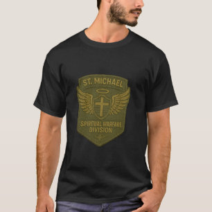 Sint-Michaël de Aartsengel Spirituele Oorlogsvoeri T-shirt