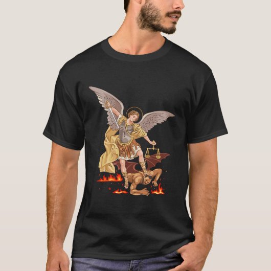 Sint Michael de aartsengel T-shirt (Voorkant)