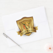 Sint-Michaël de aartsengel Zwaard Duivel Ronde Sticker (Envelop)
