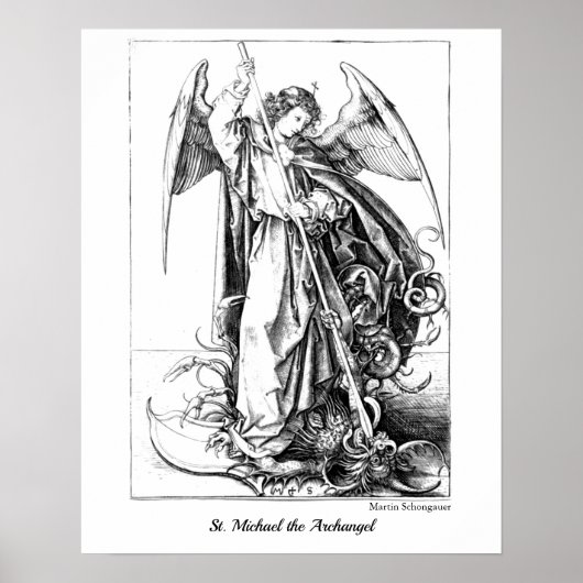  Sint Michael de Archangel Adult Coloring Poster (Voorkant)