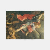 Sint Michael de Archangel die de duivel verslaat Fleece Deken (Voorkant (Horizontaal))
