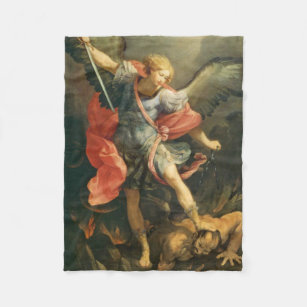 Sint Michael de Archangel die de duivel verslaat Fleece Deken