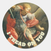 Sint Michael de Archangel die ik op je heb behande Ronde Sticker (Voorkant)