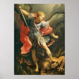 Sint-Michael de Archangel-strijd met Devil Poster