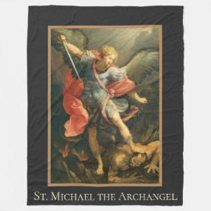 Sint-Michael de Archangel verdedigt ons in de stri Fleece Deken