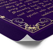 Sint-Michael de katholieke Archangel Prayer Poster (Hoek)