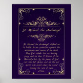 Sint-Michael de katholieke Archangel Prayer Poster (Voorkant)