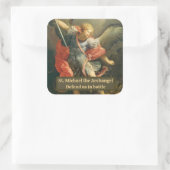 Sint-Michael de katholieke Archangel Prayer Vierkante Sticker (Tas)