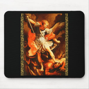 Sint-Michaël die Satan overwint Aartsengel Krijger Muismat
