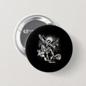 Sint-Michaël die Satan overwint Aartsengel Krijger Ronde Button 5,7 Cm (Voorkant /achterkant)