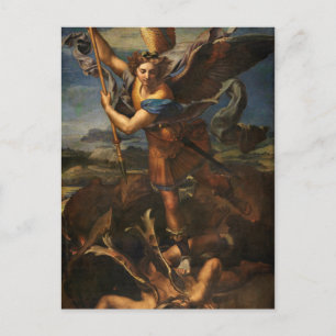 Sint-Michaël die Satan overwint Briefkaart
