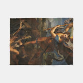 Sint-Michaël die Satan overwint Fleece Deken (Voorkant (Horizontaal))