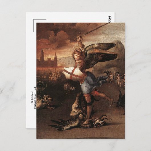 Sint-Michael door het Briefkaart Raphael (Voorkant / Achterkant)
